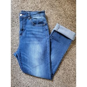 High Rise Medium Wash Stretch Skinny Jeans